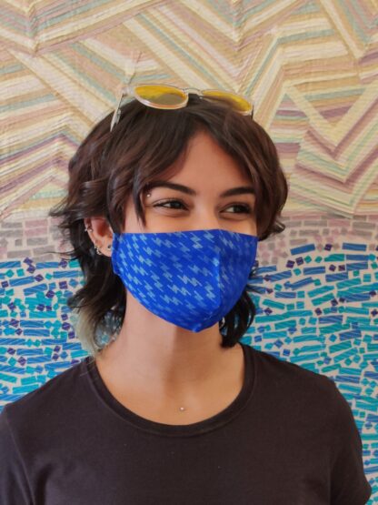 Stay Safe Blue Woven Mask